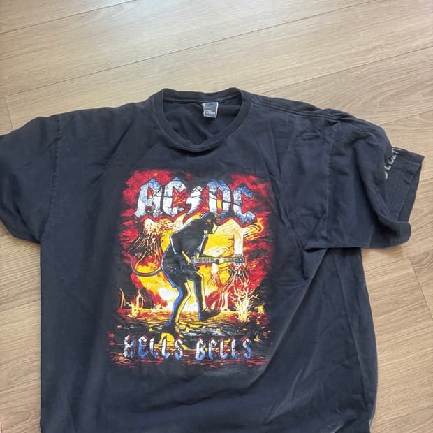 00vintage AC/DC Hells Bells Staff 티셔츠