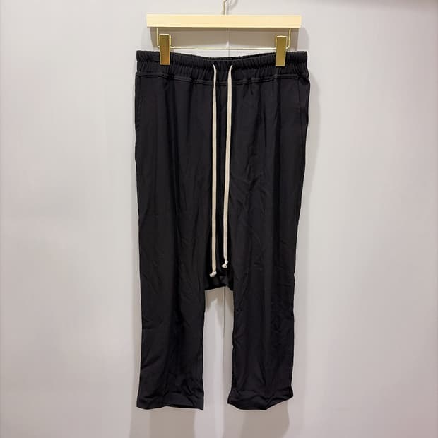 (정품/새상품) RICK OWENS 릭오웬스 여성 블랙 드로스트링 배기