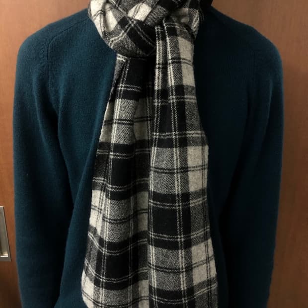 꼼데가르송 옴므 체크 머플러