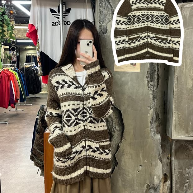 데님앤서플라이 랄프로렌 알파카 코위찬 브라운 S #csz1496 