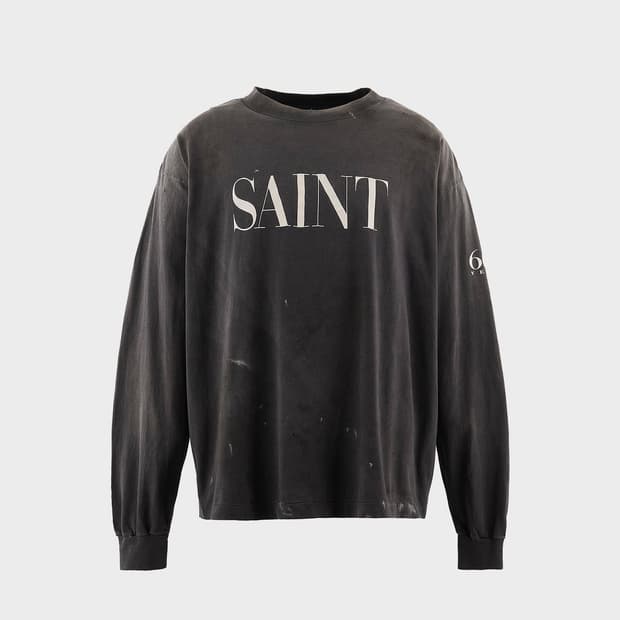 [새상품/L] 세인트미카엘 666 롱슬리브 긴팔티셔츠 블랙