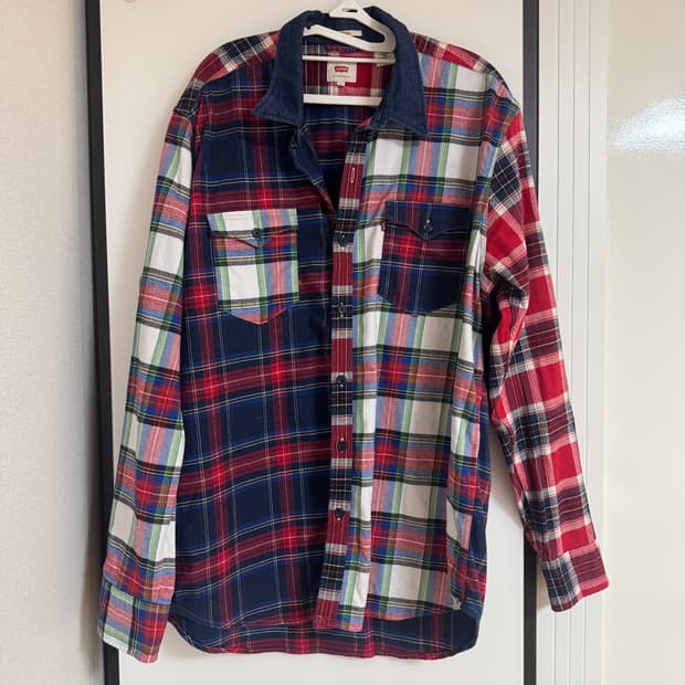 리바이스 아수라 멀티컬러 체크셔츠 L