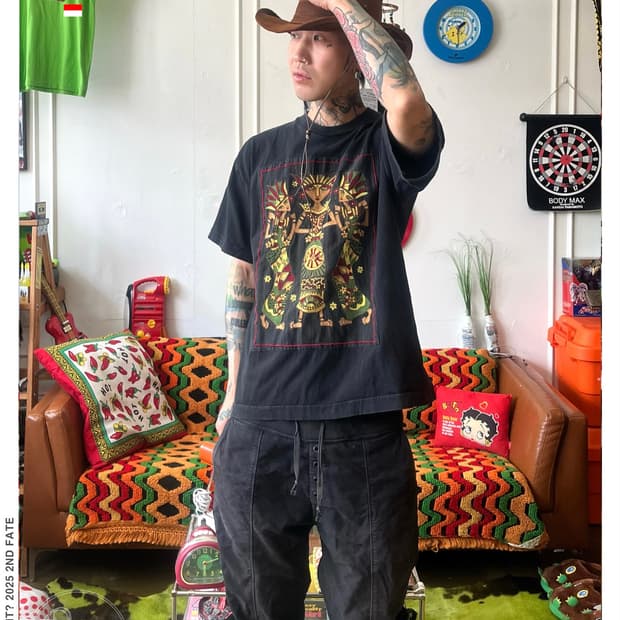 80-90s Native 3D Embroidery T-Shirt