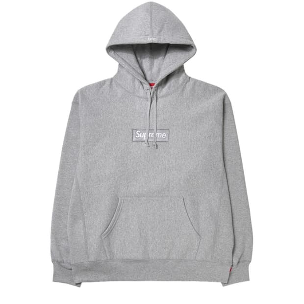 슈프림 박스로고 후드 그레이 L