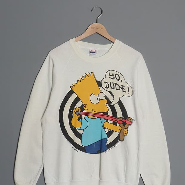 90's anvil THE SIMPSON Print Sweat