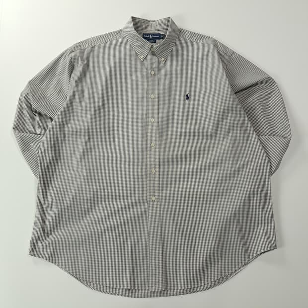 CK292 2XL 폴로 90s 멀티 마이크로체크 블레이크핏 셔츠 남방