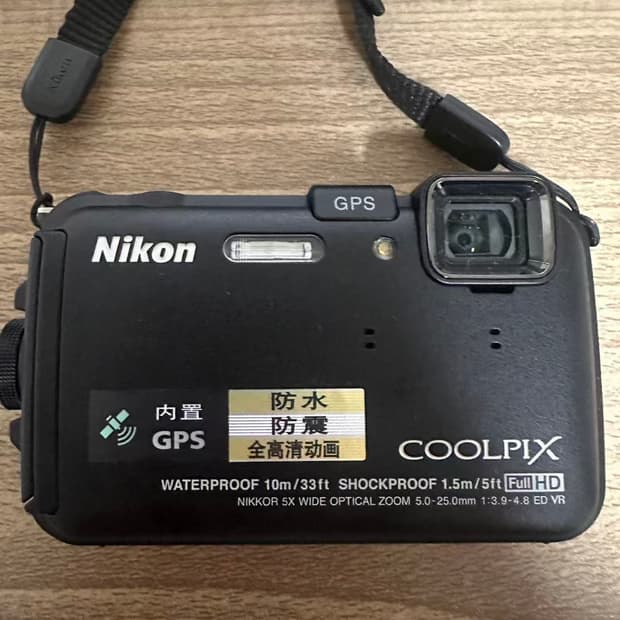 니콘 aw100 블랙 디지털 카메라