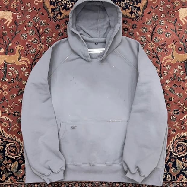 블랙아웃 후드티 그레이 데미지버전