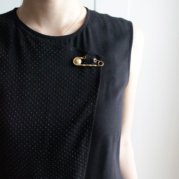 Versace gold pin dress