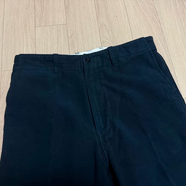 포터리(POTTERY) 코튼 몰스킨 오피서 치노 2 다크 네이비