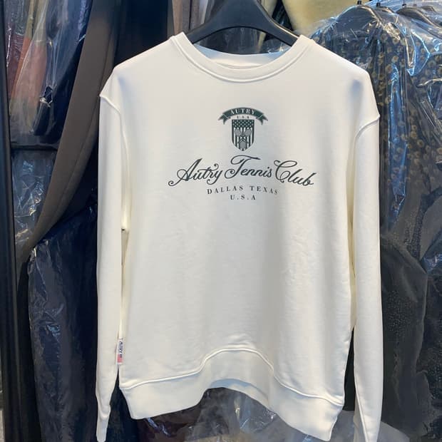 (정품/새상품) 오트리 화이트 테니스 클럽 맨투맨