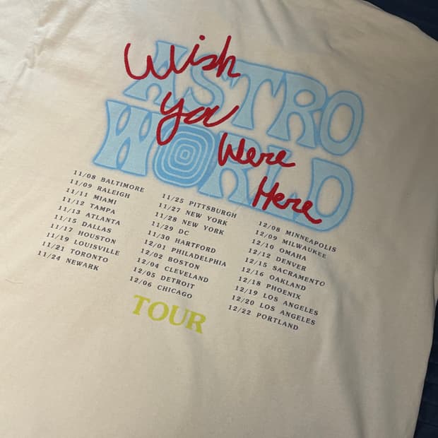 트레비스 스캇 전국 투어 티셔츠