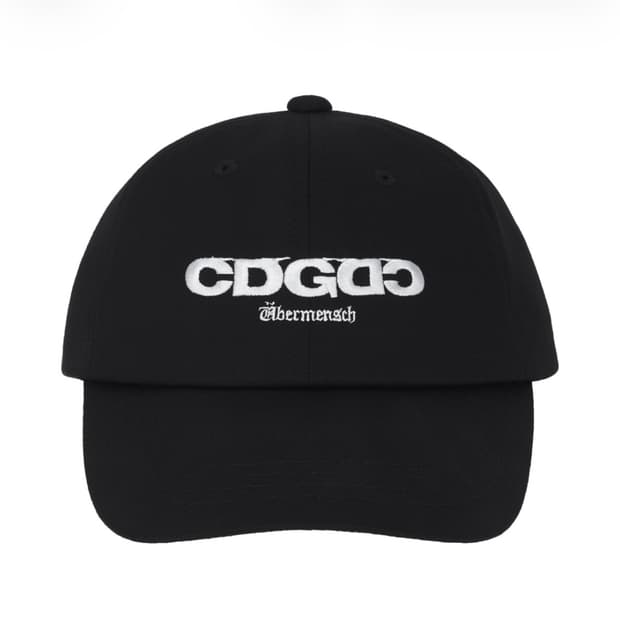 [CDGDC] 꼼데가르송 지디 위버멘쉬 콜라보 블랙 캡 새상품