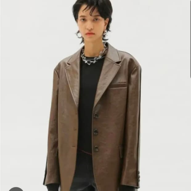 앤더슨벨 올리아 레더 자켓 S