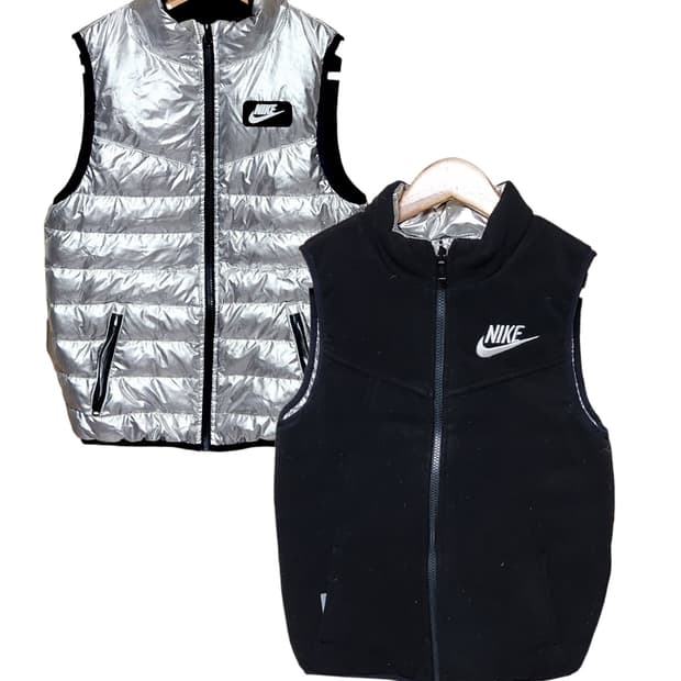 나이키 양면 패딩 조끼 은갈치 조끼 자켓