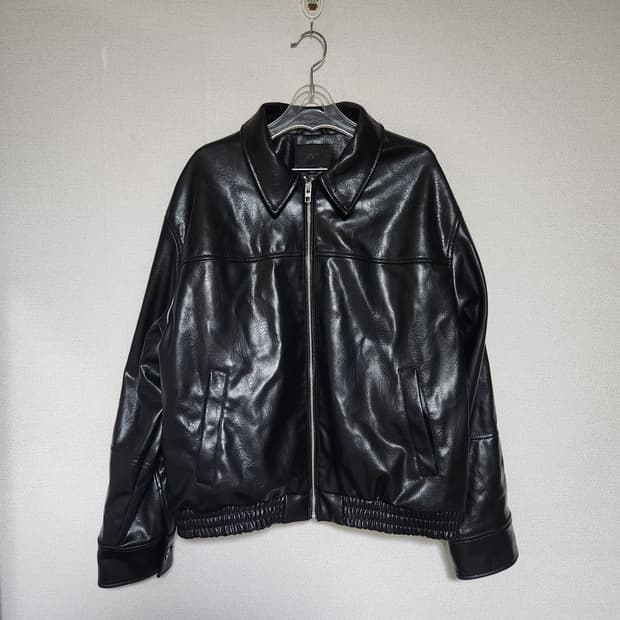 자라 레더 자켓 남L
