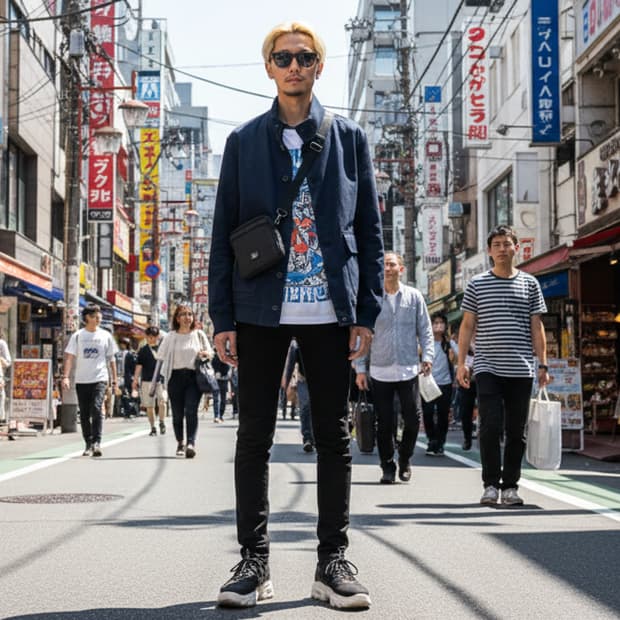 타케오 키쿠치 스탠드 칼라 해링턴 블루종