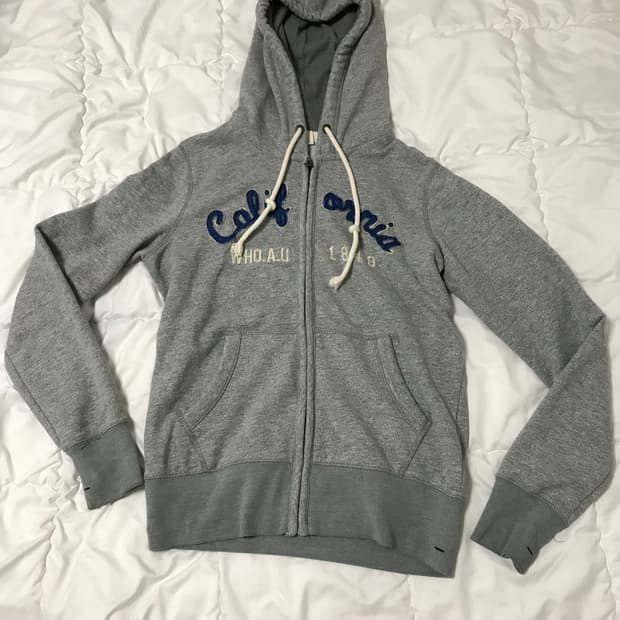 후아유 grey 후드집업