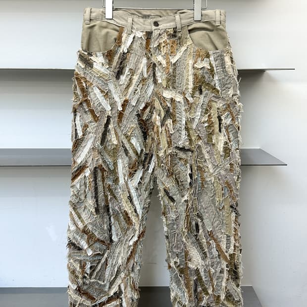 빈티지 패치워크 리페어 그런지 팬츠