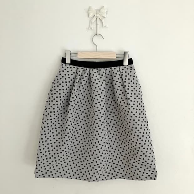 🪽빈티지 도트 미디 스커트