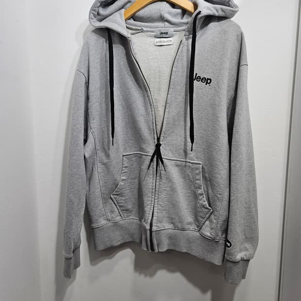 지프 Jeep 남녀공용 후드집업, 회색 L