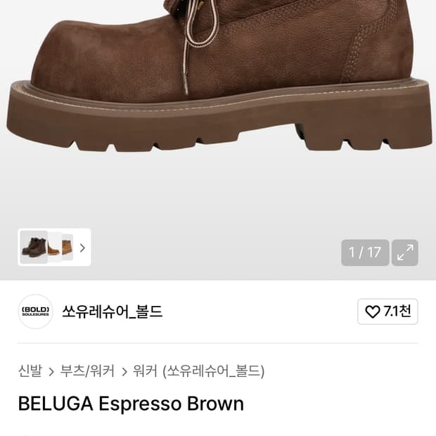 쏘유레슈어 벨루가 에스프레소 브라운 워커 250