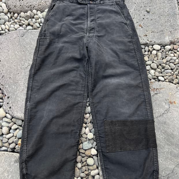 (31인치)OLD EURO BLACK MOLESKIN 블랙몰스킨워크팬츠