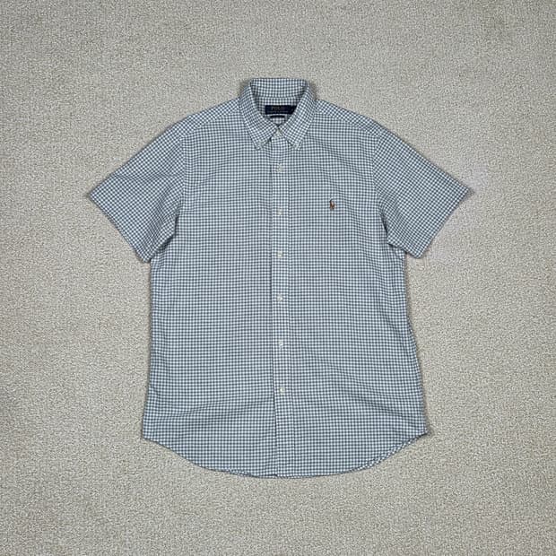 [폴로 랄프로렌] 클래식 핏 깅엄 체크 코튼 반팔 셔츠 | S00067