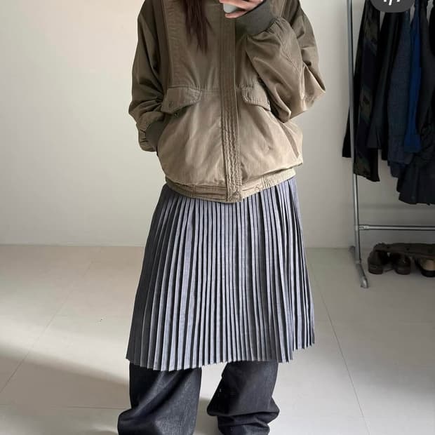 피쉬룸 엑스걸 플리츠 스커트