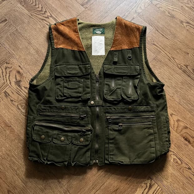 [L]USA 빈티지 헤비 헌팅 캔버스 베스트