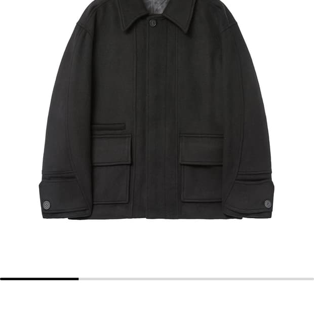 Wide tap half coat BLACK