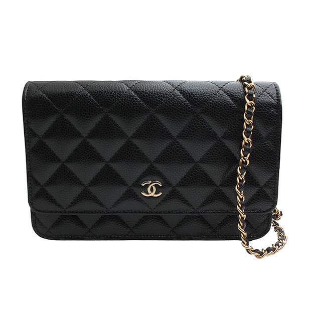 샤넬 WOC 블랙 캐비어 금장 미니 크로스 (내장칩)