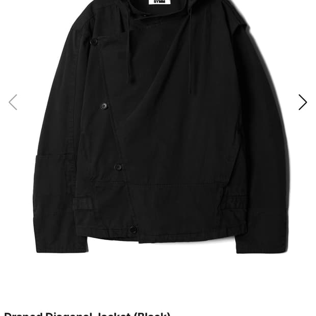 SYMM Draped Diagonal Jacket 드레이프 자켓