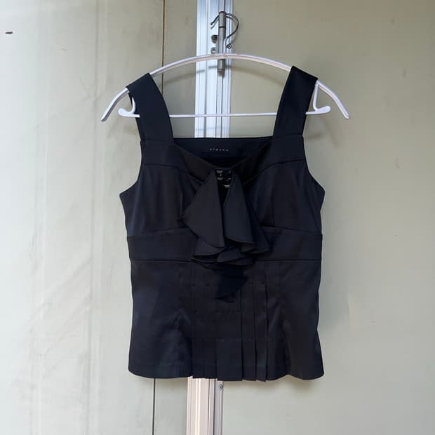 black satin blouse