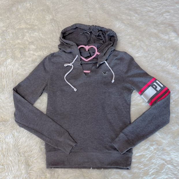 미국매장제품) PINK 그레이 후드티