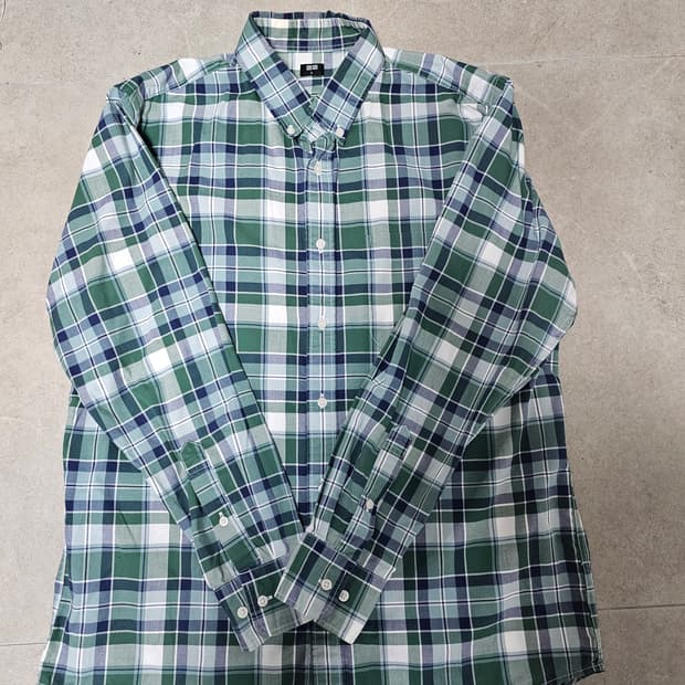 유니클로 체크 남방 L사이즈