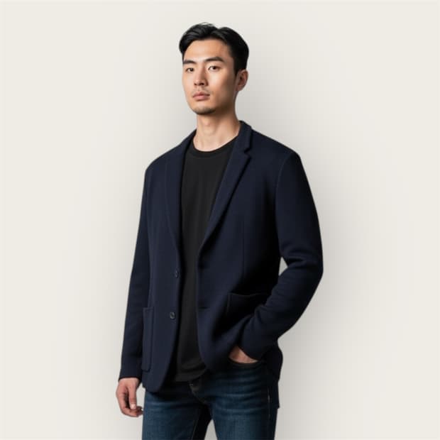 50/ 솔리드옴므 니팅 2B 자켓