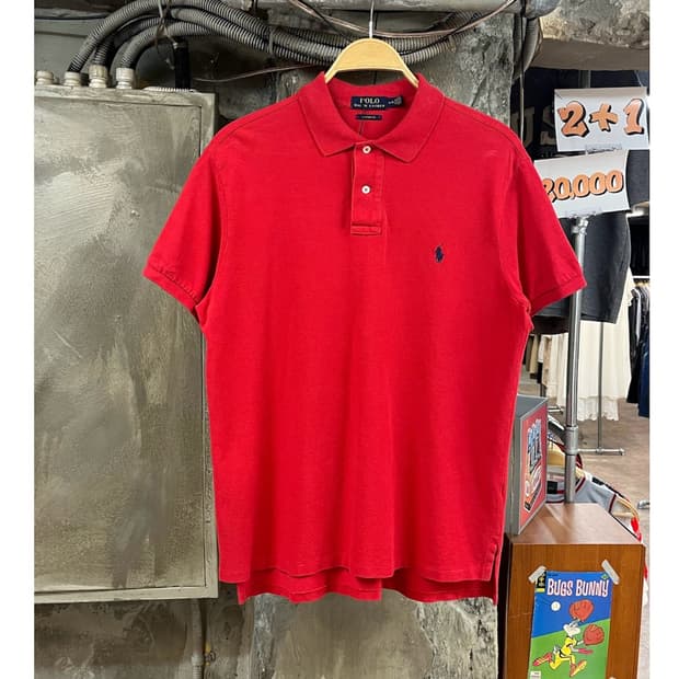 폴로 랄프로렌 반팔 카라티 레드 L #csz4047