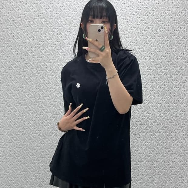 디스이즈네버댓 빈티지 캐주얼 키치 프린팅 반팔티 S C13959