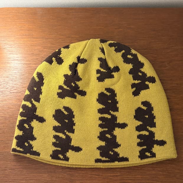  Yeseyesee 예스아이씨 옐로우 브라운 패턴 비니 