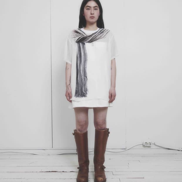 타일즈 tiles muffler half sleeve t-shirt