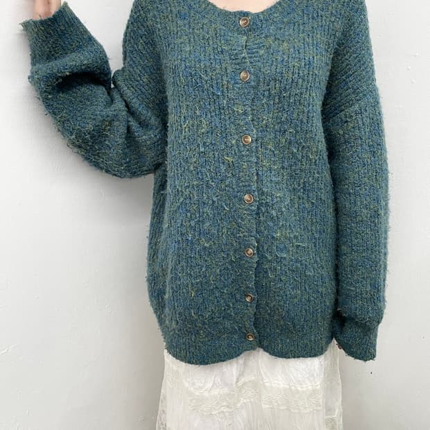 민트모리 버튼 루즈 가디건