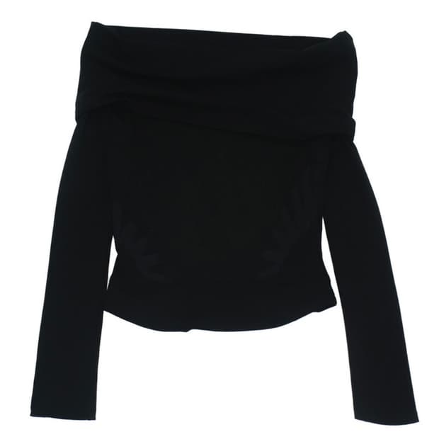 TAAE Ribbon Ribbed Off-shouler top 001