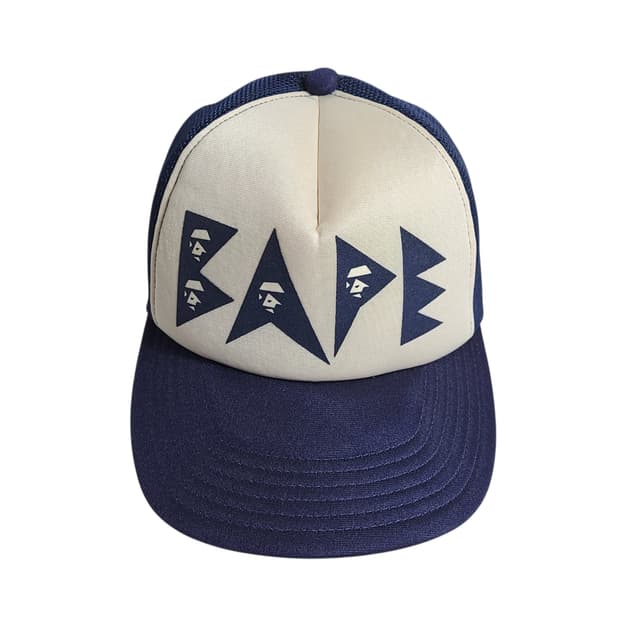 BAPE) 아카이브 베이프 로고 메쉬 캡