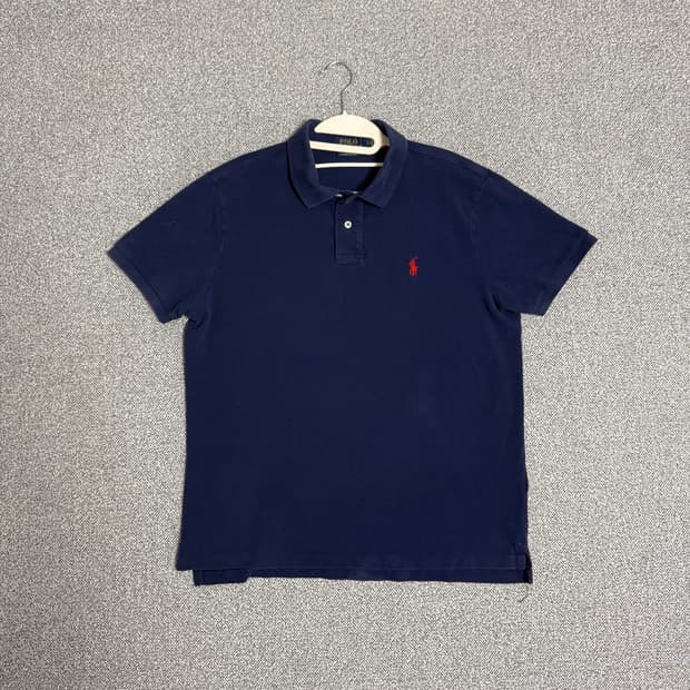폴로 랄프로렌 반팔 카라티 네이비 L 커스텀 슬림핏