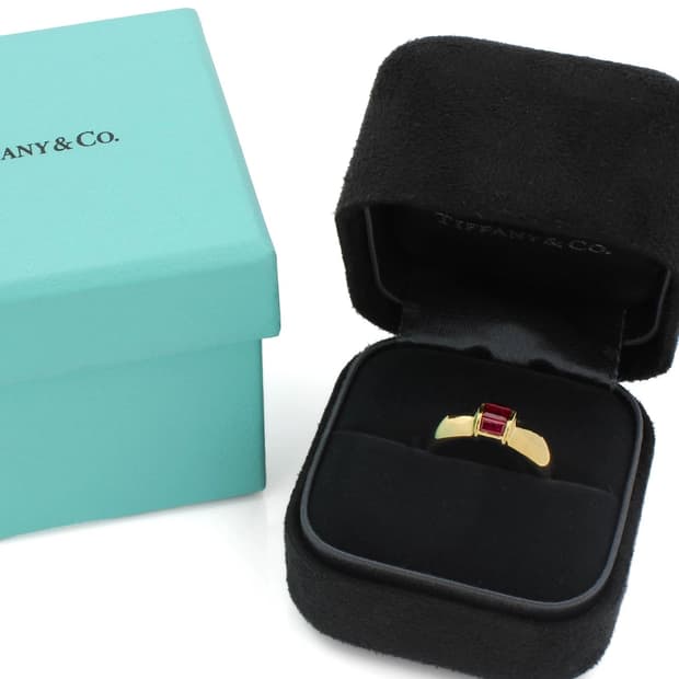 티파니앤코 스태킹 밴드 루비 바게트 3포인트 18K 골드