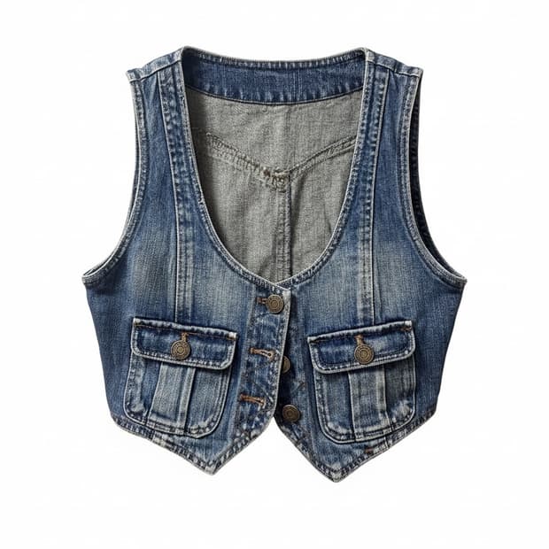 데님 조끼 베스트 Y2K 청조끼 파우닝113 큐빈티지 데스라이즈 샵오공ㅇ