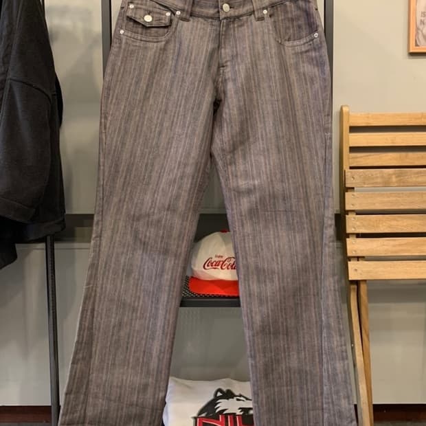 Western detail stripe pants