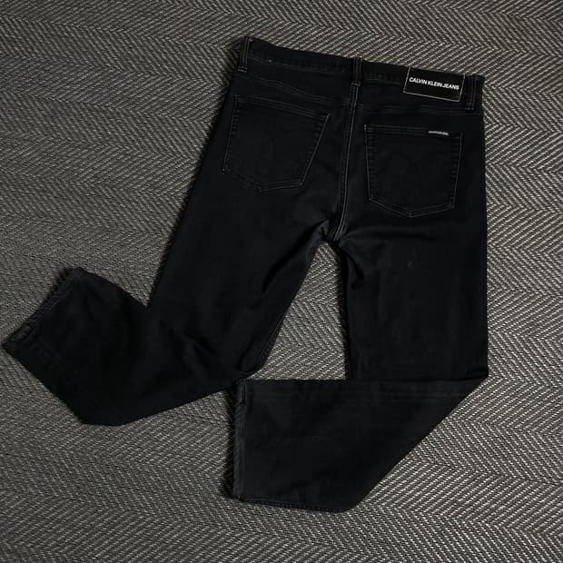 캘빈클라인 슬림핏 흑청 데님 팬츠y 4877
