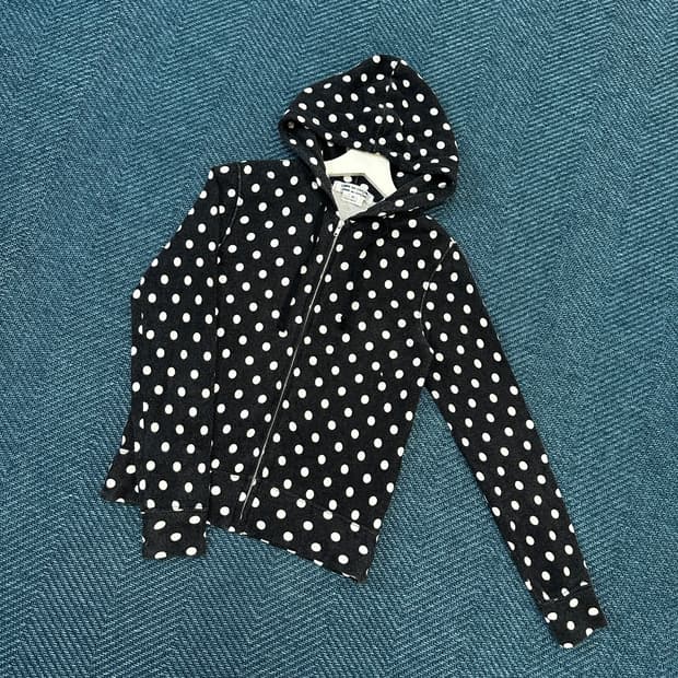 [여성XS] 꼼데가르송 도트 후드집업
